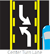 Center Turn Lane Sign